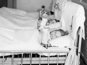 Young girls are shown in the Polio girls' ward at Sick Kids Hospital in a 1937 handout photo in Toronto. The mystery illness that paralyzed and killed mostly children across Canada came in waves that built for nearly four decades before a vaccine introduced in 1955 put an end to the suffering. That was too late for 14-year-old Miki Boleen who contracted polio for a second time in 1953, perplexing doctors who believed "the crippler" could not strike the same patient twice. Boleen, now 80, is hoping for a vaccine for COVID-19 as she reflects on the fear that spread with outbreaks of polio.