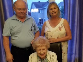 Ken Black, his 99-year-old mom, Elsie, and sister. Elsie lives in the Richmond Care Home, a small home outside of Ottawa for women with dementia.