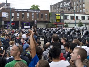 Toronto Police kettle G20 protesters and other citizens at Queen St. W. and Spadina Ave. on June 27, 2010.