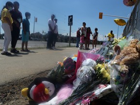 A memorial continues to grow on Saturday, June 20, in the aftermath of a deadly collision at Countryside Dr. and Torbram Rd. that left a mom and her three children dead.