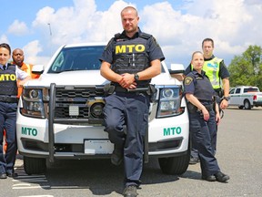 Publicity photo of MTO Commercial Vehicle Enforcement Officers
