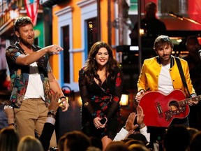 Lady Antebellum perform "Heart Break" at the 53rd Academy of Country Music Awards.