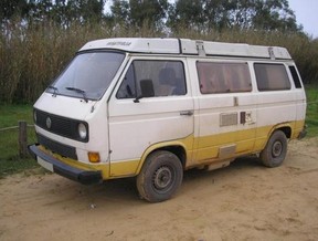 Cops say the suspect in the Madeleine McCann case lived in this camper van.