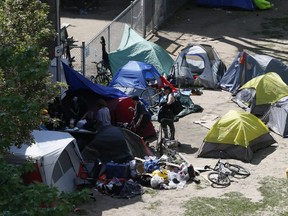 George Hislop Park is the site of a tent city in downtown Toronto on Tuesday, May 26, 2020.