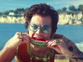 Singer Harry Styles takes eating a slice of watermelon on the beach to a whole new level of erotica in his latest music video, Watermelon  Sugar.