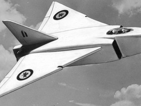 This artist's impression of the proposed Canadian designed and built replacement for the RCAF's CF-100 appeared on the front page of the Sept. 26, 1957 edition of the Evening Telegram newspaper. The image appeared without any details or specifications. Turns out the sketch was "close but no cigar." Interestingly, nearly three years earlier the Toronto Star had featured its own front page story. In that Dec. 2, 1954 edition of the paper the proposed new aircraft was described as a "Canadian Delta-wing Jet Fighter." The Star reporter suggested it will bear a close resemblance to the Vulcan, a jet-powered, tailless, delta wing, high-altitude strategic bomber that the parent company was building for the Royal Air Force. It also went on to speculate that Arrows would start rolling off Avro's Malton, Ont. production lines before 1960.