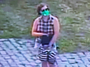 An image released of a suspect in the vandalism of the Ontario Police Memorial.
