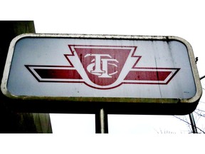 A TTC sign in Toronto.