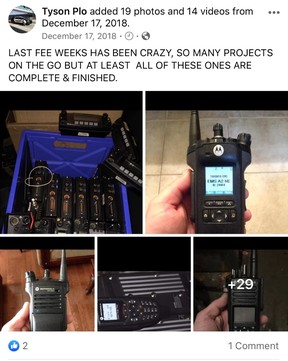 A post from Tyson Plourde’s purported Facebook page