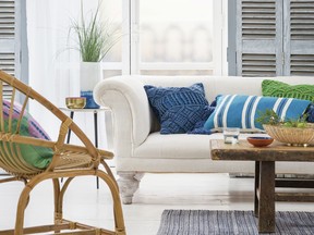 This beautiful living room by Amara Home perfectly captures the summer vibe.