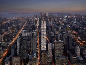 The One residential tower to be built by Mizrahi Developments and designed by Foster + Partners in midtown Toronto will soar to 309 metres and 85 storeys.