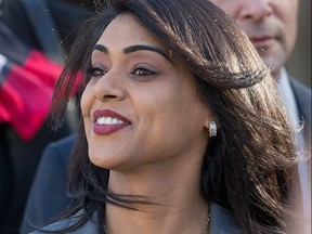 Liberal MP for Waterloo Bardish Chagger at the Liberal Government's swearing-in ceremony at Rideau Hall on Nov. 4, 2015.