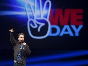 Craig Kielburger, founder of the charity Free the Children, speaks at the charity's We Day celebrations in Kitchener, Ontario, Thursday, February 17, 2011. We Day was started to celebrate the power of young people.