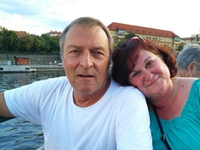 Paul Townsend and his wife, Nadia, who passed away in December of ovarian cancer at the age of 61.