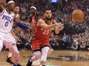 Raptors coach Nick Nurse (left) will be careful with guard Fred VanVleet’s minutes in the pre-season.