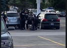 York Regional Police make an arrest in the Vaughan Mills parking lot on Tuesday, July 21, 2020.