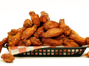 A mountain of Chicken Wings.
