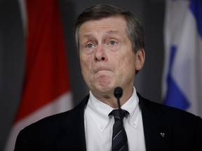 Toronto Mayor John Tory speaks during a press conference on Feb 29, 2020.