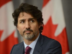 CP-Web.  Prime Minister Justin Trudeau holds a press conference on Parliament Hill in Ottawa on Thursday, July 16, 2020.