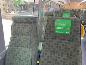 Starting June 30, Metrolinx is trying out the new on-board safety measures, including plastic dividers between seats