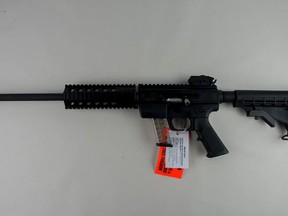 A 9-mm carbine rifle seized by Peel cops.