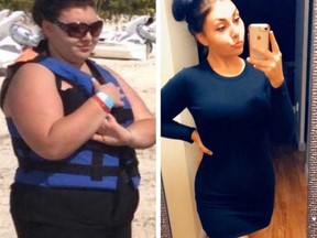 Megan Faraday shares a photo of her transformation in a photo posted on her Instagram.