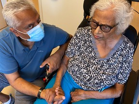 Anil Reddi pays a long-awaited visit to his mother, Vimal Kotak, at the True Davidson Acres home.