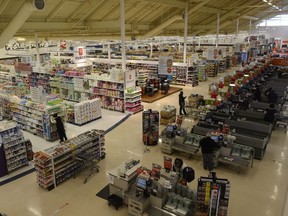 Shoppers are seen in a Loblaws in Montreal on Monday, March 9, 2015.