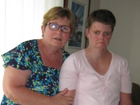 Kathy Jolicoeur, left, with developmentally-disabled daughter Lisa