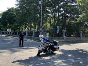 Police operation on Sussex Drive on July 2, 2020.