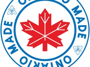 The "Ontario Made" logo that will be put on goods sold across the province.