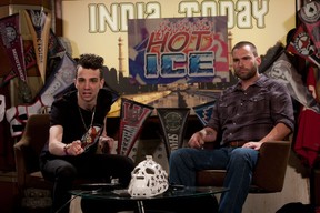 Jay Baruchel as Pat Hoolihan and Seann William Scott as Doug Glatt in Goon.