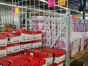 Major shoe savings are taking place at  the current Mr. B's shoe warehouse sale in Mississauga