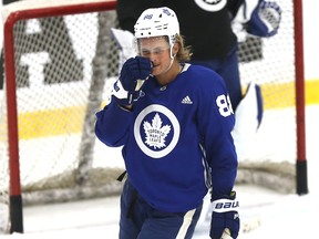 William Nylander takes part in the Toronto Maple Leafs second day of training camp on Tuesday.
