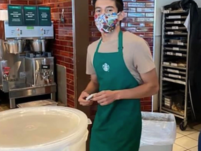 Lenin Gutierrez, a Starbucks barista who has done well on GoFundMe after refusing to serve a maskless customer.