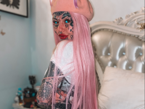 Amber Luke, a NSW Central Coast woman who is known as "Dragon Girl' recently showed off her latest body modification enhancement.