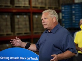 Premier Doug Ford, photographed at an announcement earlier this week.