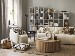 H&M have a great selection of shelving items, textural baskets and handy storage boxes to help create a tranquil living space.  
SUPPLIED