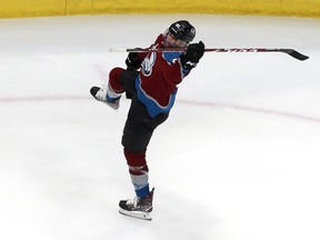 Colorado's Nazem Kadri celebrates after scoring a goal against the Arizona Coyotes last week.