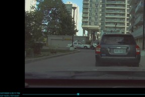 Police dash camera showing Regis Korchinski-Paquet falling from her apartment at 100 High Park Ave. on May 27, 2020.