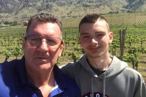 Former New York Rangers captain Barry Beck and his son Brock, who was murdered in July in Hamilton.