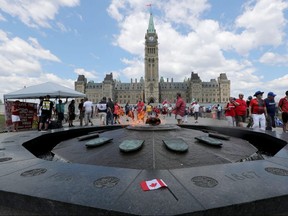 Canada Day on Parliament Hill in Ottawa Wednesday July 1, 2020.