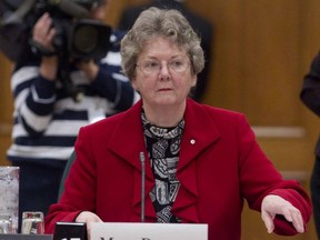 Then-Conflict of Interest and Ethics Commissioner Mary Dawson appears before Standing Committee on Ethics on Parliament Hill in Ottawa March 27, 2012.