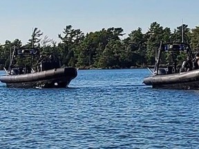 RCMP vehicles were spotted on Georgian Bay. Trudeau has gone to Ontario's cottage country for a vacation.