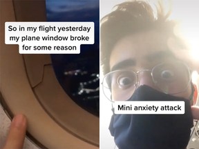 In a viral TikTok video, a man aboard an Air Canada flight discovered a cracked window, which he claimed gave him anxiety.