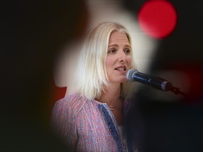 Minister of Infrastructure and Communities Catherine McKenna speaks during an event at the Tomlinson Family Foundation Clubhouse in Ottawa on Wednesday, Aug. 5, 2020.