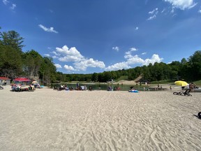 Beach time is a good time at Lake Horseshoe when visiting Horseshoe Resort.