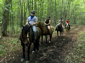 Riding the trails at Pathways on Pleasure Valley in Uxbridge, Ont.