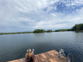 The swimming at Long Lake is a short hike from the cabins at Pine Brae — and the water is deep and not too cold in early August. IAN SHANTZ/TORONTO SUN