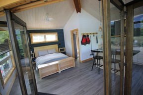 The view from the screened-in area of the cabins at Pine Brae. SARA SHANTZ PHOTO